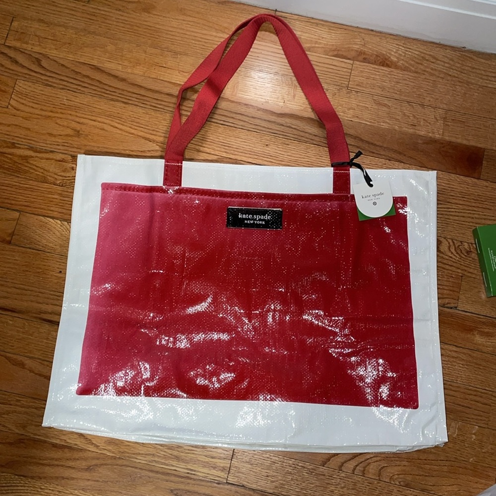 Kate Spade x target Red iconic handbag Stylish reusable Tote Bag nwt - Picture 2 of 4